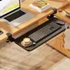 Bandeja para teclado para estaciones de trabajo de oficina, soporte sin taladro para el lateral del escritorio, mesa con extensión de brazo, tablero de extensión multifuncional para computadora