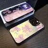 Estilo Suave Japonés y Coreano Lazo Rosa y Blanco Adecuado para iPhone 17 Funda de Teléfono Estilo Suave Femenino 18Pm Funda Anticaídas