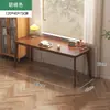 Escritorio de computadora de madera maciza, escritorio de estudio para escribir simple montado en la pared, escritorio para dormitorio de casa, oficina, mesa doble larga y estrecha
