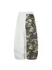 Pantalones Casuales Rectos de Pierna Ancha con Parches Camuflaje Retro Americano para Hombres y Mujeres Verano Estilo Callejero Sueltos Bloque de Color Deportivos Largos
