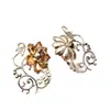 Accesorios para Joyería DIY Flor de Peonía Color Cobre Conservante Estilo Antiguo Pin para el Cabello Hanfu Corona de Cabello Material Accesorios para Joyería