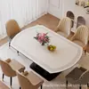 Tapete de mesa redondo dobrável de couro vintage de luxo, tapete de mesa de jantar oval, tapete de mesa de sala de estar, toalha de mesa à prova d'água e à prova de óleo, personalizável