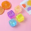 Juguete Popular para Apretar Cubitos de Hielo Transfronterizo, Cubo de Maltosa con Sensación de Hielo, Cubito de Hielo con Patrón de Flujo, Juguete de Alivio del Estrés con Letras de Panal al por Mayor