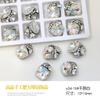 Nuevos accesorios para uñas con taladro cuadrado de grasa explosiva con destellos, hechos a mano, con acabado de bola de diamante, súper destellos, aleación de cristal, joyería para uñas al por mayor