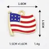 Joias de Liga DIY Acessórios de Gotejamento de Óleo Padrão de Bandeira Dupla Pendente para Colar Pulseira Pingente Cruzado Fabricante Atacadista