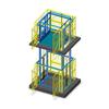 Plataforma elevadora anticaída tipo riel para carga hidráulica, para almacén, taller, interior y exterior, polipasto de carga de doble vía