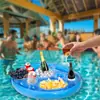 Bandeja Espessa para Bebidas e Frutas de Verão, Parque Aquático na Praia, Piscina, Porta-Copos Inflável, Porta-Copos Multifuncional