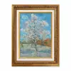 Pintura al Óleo Decorativa Estilo Van Gogh Árbol Jardín Paisaje con Marco Dorado Vintage para Sala de Estar, Entrada, Hotel y Casa de Huéspedes