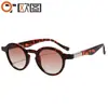 Nuevas Gafas de Sol Retro Casual Simples con Montura Redonda Cruzada Europea y Americana Unisex para Exteriores Disparo Callejero Gafas de Sol T22117