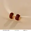 Brincos Festivos de Feriado Estilo Retrô 2025 Vermelho Ankora para Mulheres Brincos Elegantes Únicos Joias Simples para Orelha Atacado
