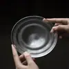 Moji Glass Panela de Grãos Frios Suporte Conjunto de Chá Kung Fu Acessórios para Cerimônia do Chá Martelo de Vidro Japonês Prato de Bolhas Secas Onda