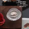 Suporte de Velas de Vidro Estilo Europeu Minimalista Estilo Ins com Base Baixa Porta-Velas de Pilar de Uso Duplo Suporte de Velas em Formato de Engrenagem e Disco Voador Copo para Velas de Aromaterapia