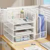 Suporte Organizador de Arquivos para Mesa Estante de Mesa Suporte Organizador por Matéria para Estudantes Caixa Organizadora Vertical de Vários Níveis para Estação de Trabalho