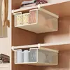 Caja de Almacenamiento para Ropa Interior, Canasta Organizadora Tres en Uno para Prendas Íntimas y Calcetines, Cajón Colgante Tipo Cesta Deslizante para Armario, Divisor de Gabinete para Dormitorio