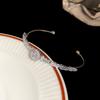 Pulsera europea y americana de moda con lazo de circonita de doble fila, temperamento nicho, pulsera para amigas, lujo ligero, joyería de alta gama al por mayor
