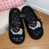 Bonito gato preto EVA casal divertido chinelos de banheiro confortáveis personalizados sola macia chinelos de verão para casa para homens e mulheres