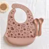 Conjunto de Alimentação de Silicone para Bebê, Tigela de Alimentação à Prova d'Água, Garfo e Colher Macios, Resistente a Altas Temperaturas, Atacado Dropshipping