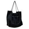 Bolsa de Lona de Grande Capacidade para Estudantes para Mulheres 2024 Nova Bolsa Tote Estilo Coreano da Moda Versátil Bolsa de Compras