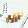 Accesorios DIY de sándalo con tallas de madera únicas, que encarnan el espíritu de "no oír, no ver, no hablar, no pensar" - pequeños adornos creativos