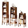 Estantería simple de pie, estante multifuncional de mesa auxiliar, estante de almacenamiento de pared para sala de estar, revistero, organizador de revistas y libros para uso doméstico