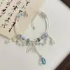 Pulsera Minimalista de Cristal para Mujer con Borlas de Cola de Pez, Atracción Turística Popular, Joyería Cultural y Creativa al por Mayor