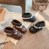 Colección Otoño 2026 Botines Individuales para Niñas Estilo Coreano Encaje Femenino Botines Tobilleros Florales Pequeños para Niños Pequeños y Niños Botas de Cuero de Princesa