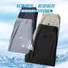 Pantalones rectos holgados para hombre de seda helada italiana otoño antiarrugas, elasticidad en cuatro direcciones, pantalones largos casuales de negocios para mediana edad