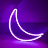 Luzes de neon de lua LED transfronteiriças criativas para pendurar na parede decoração de quarto infantil rede de celebridades layout de feriado de Natal