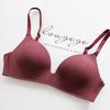 Ropa interior fina sin costuras estilo japonés para mujer, inalámbrica, realce para busto pequeño, estudiante, copa triangular delgada, sujetador brillante