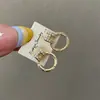 Brincos de Argola Pequenos com Letra H da Moda e Simples com Agulha de Prata 925 com um Design Único de Luxo Leve Super Brilhante e Temperamento Versátil