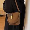Bolsos Pequeños de Moda para Mujer de Este Año, Versátiles para Otoño, Bolso Cruzado Retro de Moda Nuevo 2026, Bolso de Mano Mate, Bolso Cubo