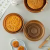 Empaque de Pasteles de Luna 2026: Bandeja de Blíster para Pastel de Luna con Tapa para el Festival del Medio Otoño, Pastel de Yema de Huevo Tipo Piel de Hielo Empaquetado al Vacío