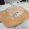 Caixa Quadrada Transparente para Leite de Soja Embalagem para Tiramisu Mousse Assados Queijo Descartável Caixa para Bolo Pastel Mousse de Taro