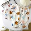 Ropa para el Hogar para Niños Traje de Algodón Pijama de Verano para Niños y Niñas Algodón Artificial de Dos Piezas Algodón Seda Ropa para Aire Acondicionado Ropa para Niños