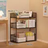 Estantería de pie para libros, Estante de almacenamiento de varios niveles móvil para libros con ruedas, Carrito pequeño, Librería de oficina