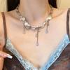 Collar de perlas con borlas barrocas superpuestas multicapa con estrella de cinco puntas, diseño de nicho, cadena de clavícula de temperamento femenino, nueva cadena para el cuello