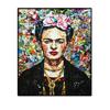 Fábrica de Origem Frida Abstrato Tela Pendurada Pintura Jato de Tinta Estudo de Personagem Europeu e Americano Decoração de Sala de Estar Núcleo de Pintura