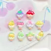 Mini Paletas de Crema de Fruta Accesorios de Resina Arte de Uñas Funda de Teléfono Decoraciones de Pegamento de Crema Caja de Almacenamiento para Ropa de Muñeca Materiales