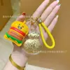 Acessório de chaveiro de bolsa da sorte em ouro puro 999, pingente fofo de desenho animado para celular e bolsa, atacado