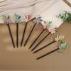 Antigo Tassel Hairpin Grampo de Cabelo de Madeira Imitação de Ébano Headwear Disco de Cabelo Acessórios Simples Vestido Antigo Cabelo Hairpin Hair