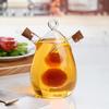 Aceitera de vidrio de borosilicato 2 en 1 para cocina, con doble boca sellada, para salsa y vinagre.