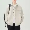 NASA SOBRE Chaqueta Camisa de Trabajo para Hombre Nueva Primavera Otoño Informal de Moda Camisa Suelta Chaqueta Atractiva