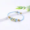Nuevo Pulsera de Nudo de Silla de Cuerda Tejida a Mano Colorida Caballo al Éxito Pulsera DIY Hecha a Mano Tejida Año del Caballo Adorno de Cuerda de Mano para Pareja