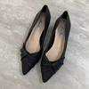 Sapatos de Salto Alto para Noite de Alta Moda para Mulheres, Novidade Primavera e Outono 2025 Sapatos Mary Jane Vintage Bico Fino com Salto Bloco