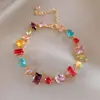 Pulsera de diamantes cuadrados, diseño elegante y moderno de la marca coreana Flu, pulsera delicada y con sentido de la moda, pulsera de celebridades de Internet, recién llegada para mujeres.
