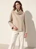 Outono Inverno 2026 Novo Casaco de Lã Camelo Dupla Face com Gola Alta Feminino Estilo Coreano Casaco de Lã Solto Outerwear para Mulheres Baixas