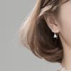 Love Lodge s925 plata gancho para oreja de botón hembra flor cepillado moda europea joyería para oreja G6599