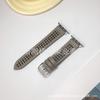 Adecuado para Apple Applewatch 8/7 Generación Correa Vintage de Piel de Vaca Genuina Correa iwatch de Lona Patrón Houndstooth