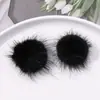 4cm Estilo Princesa Doce Colorido Super Fada Bola de Pelo de Visão Artificial Material para Grampo de Cabelo Brincos Acessórios de Cabelo Artesanal DIY Venda por Atacado