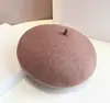 Boina Nueva para Niños de Otoño e Invierno Versátil Elegante Boina de Pintora para Niña con Boina de Piel de Oveja